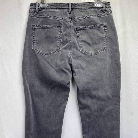 J.Jill Denim High Rise Straight Leg Jeans Women Size 6 Gray Onyx Wash Stretch - Picture 15 of 16